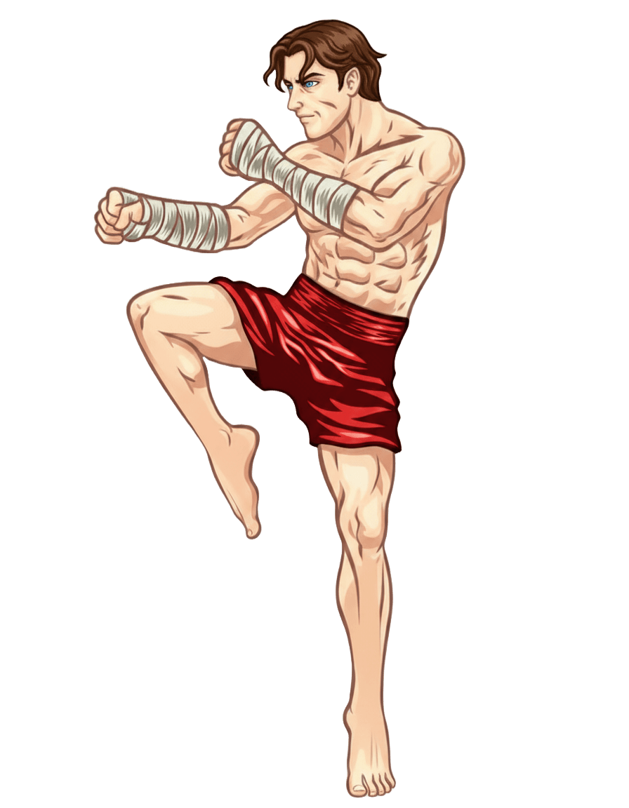 Evan training Muay Thai